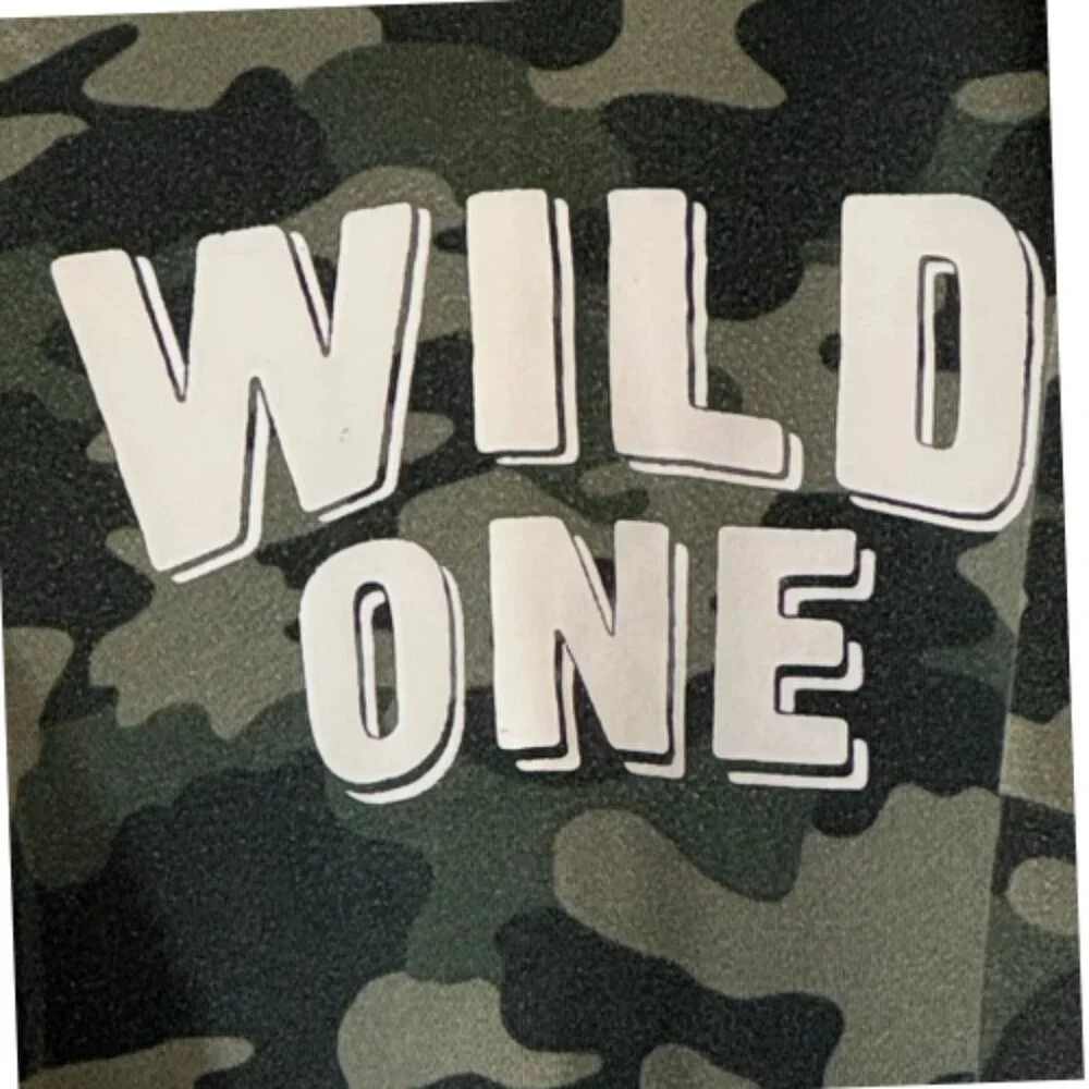 Kids Green Camouflage Graphic Matching Set Size 2T -3T